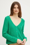 Morgan pulover din amestec de lana MACARO femei, culoarea verde, MACARO