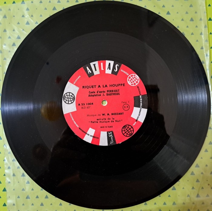 Disc Vinil -La Compagnie L. Dupont-Becker - Riquet &Agrave; La Houppe (10&quot;)-Atlas -A 25 1004