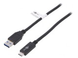 Cablu USB 3.1 A la C 1m Negru 10Gbps, Goobay