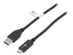 Cablu USB 3.1 A la C 1m Negru 10Gbps
