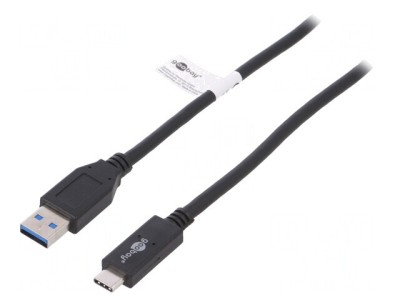 Cablu USB 3.1 A la C 1m Negru 10Gbps foto