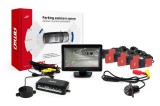 Kit senzori de parcare AMiO TFT01 cu camera marsarier CAM-305 IR, ecran TFT 4,3 inch, 4 senzori negri interiori, rezolutie 480 x 234, 12V