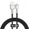 Cablu Date si Incarcare USB-A - Lightning Baseus Cafule Metal Series, 18W, 1m, Negru CALJK-A01, Apple