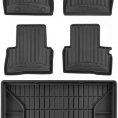 Set Covorase Auto Cauciuc Negro Nissan Juke 2014-2019 Pro Line Tip Tavita 3D 3D409002 + Tavita Portbagaj Negro Nissan Juke 1 2014-2019 Facelift TM5498