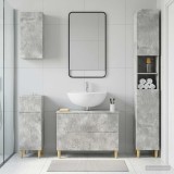 Cumpara ieftin Set de dulapuri pentru baie, 4 piese DELFT Gri Beton