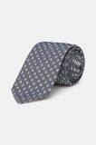 BOSS cravata de matase culoarea albastru marin, 50538886