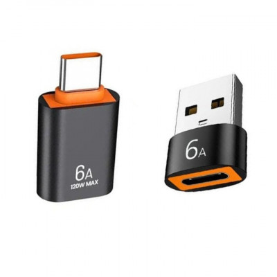 Set 2 adaptoare USB-C - USB 3.0 si USB 3.0 - USB-C metalice foto