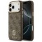 Husa MagSafe pentru Apple iPhone 17 Pro Max, Guess, 4G Strass Logo, Maro