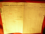 Factura cu Antet 1943 Firma Thomas Scheeser &amp; Goltz SINC -La Curtea de Fier
