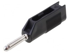 Conector banană 4mm 30A negru 2,5mm2