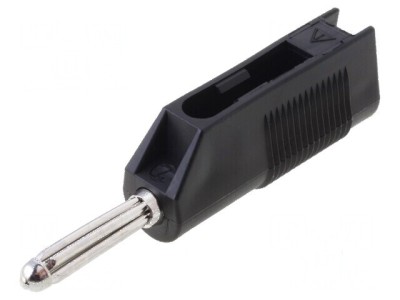 Conector banană 4mm 30A negru 2,5mm2 foto