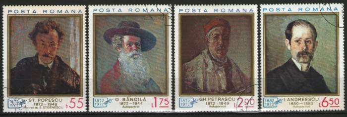 Romania 1972 - pictori, serie stampilata