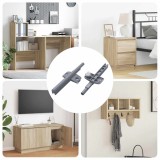 vidaXL Amortizor cu &icirc;nchidere soft 2 pcs Gri 125 x 47 x 15 mm PP 864607