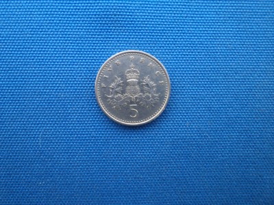 5 PENCE 1990 / ANGLIA -ELISABETA II foto