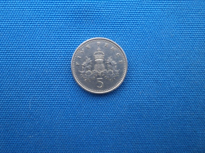 5 PENCE 1990 / ANGLIA -ELISABETA II