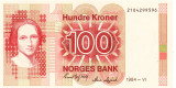 Norvegia 100 Kroner 1984 P-43b aUNC