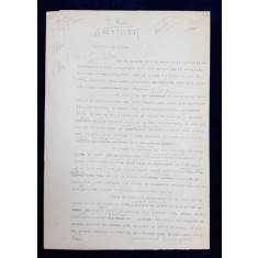 GEO BOGZA - SAPATURI DE TOAMNA - ARTICOL PENTRU ZIAR , DACTILOGRAFIAT , CU CORECTURILE, MODIFICARILE SI ADAUGIRILE OLOGRAFE ALE AUTORULUI , 1937