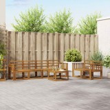 vidaXL Set de canapele de exterior 7 pcs natural Lemn Solid de Acacia 3366037
