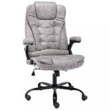 vidaXL Scaun de birou, gri deschis, piele &icirc;ntoarsă ecologică 20575