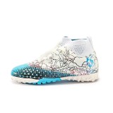 Ghete de fotbal copii, MBrands, 7.6 cu glezniera pentru teren sintetic, alb 35