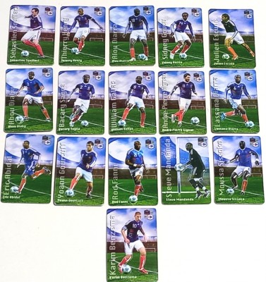 Lot 16 magneti frigider-fotbal - jucatori Nationala de Fotbal a FRANTEI foto