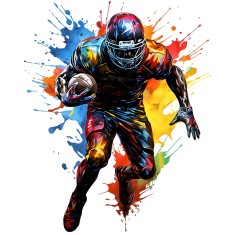Sticker decorativ, Fotbal American, Galben, 74 cm, 1335STK-10