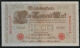 GERMANIA 1000 / 1.000 MARCI / MARK 1910 [7] P - 44b , Serie Rosie , Sufix A , 7 cifre Litera S , VF+