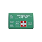 Trusa medicala prim ajutor in cutie de plastic VERDE omologata RAR