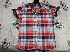 Cămașă cu m&acirc;neci scurte &icirc;n carouri bărbați