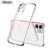 Husa iPhone 13 Pro Max Argintie, TPU, Cadru Metalic, Protectie Camera