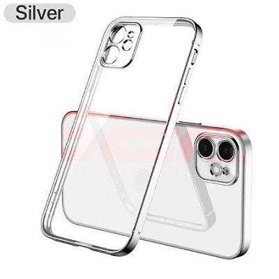 Toc TPU Plating Frame Apple iPhone 12 Silver foto