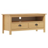Cumpara ieftin Comoda TV Hill, maro miere, 110x40x47 cm, lemn masiv de pin