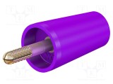 Adaptor conector banană 4mm ST&Auml;UBLI aurit 32A violet