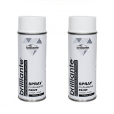 Pachet 2 x Vopsea Spray Brilliante Alb Clasic Lucios RAL 9003 400 ml