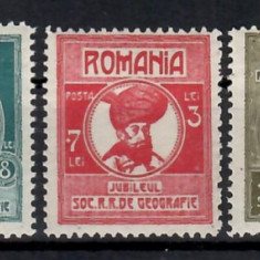 Romania1927,LP.75 -50 de ani de la înfiinţarea Societăţii Române de Geografie,MH