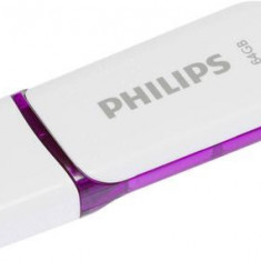 Stick USB Philips USB 2.0, 64GB Snow Edition (Alb/Mov)