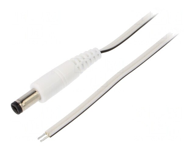 Cablu Alimentare DC Alb 1,5m 5,5/2,1mm