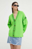 R&eacute;sum&eacute; cardigan din amestec de lana AddisonRS culoarea verde, 20341114