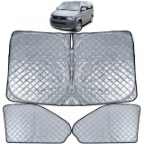 Set de parasolar blackout &icirc;n 3 piese, potrivit pentru VW Bus Transporter T5 T6 2003-2019 Performance AutoTuning