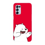 Husa compatibila cu Oppo Find X5, Viceversa, model Ice bear We bare bears, Silicon, TPU, Transparent, Carcasa