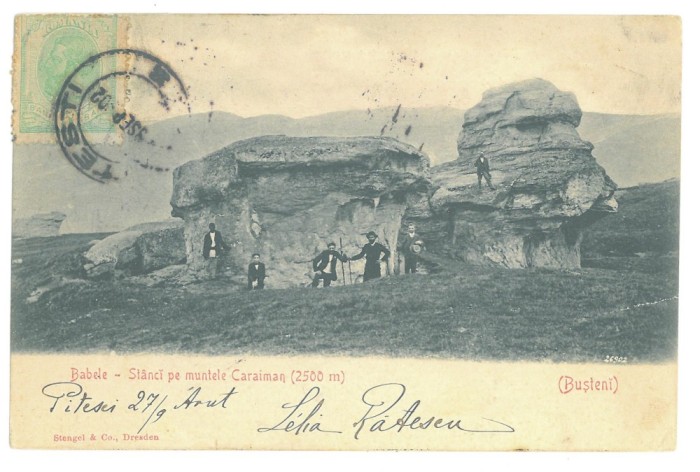 2175 - BUSTENI, Prahova, BABELE, Caraiman Mountain, Litho, Romania - old postcard - used - 1902