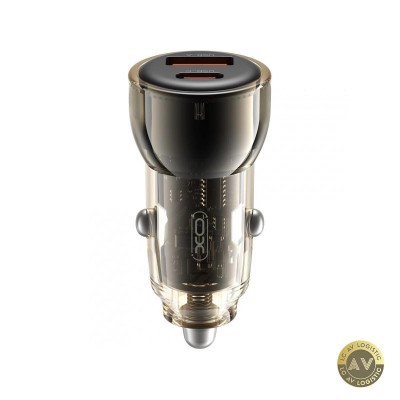 Incarcator Auto XO Design CC60 60W 3A 1 x USB-A - 1 x USB-C Negru foto