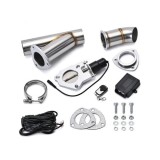 Cumpara ieftin Kit cut off valve V evacuare auto cu telecomanda si colier V-band 76 mm inox