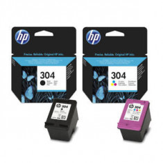 Set cartuse HP 304 Negru, HP 304 Color, Original