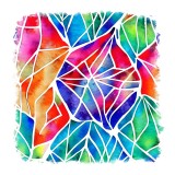Cumpara ieftin Sticker decorativ Abstract, Multicolor, 55 cm, 11429ST