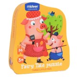 Puzzle poveste &acirc; Cei trei purcelusi, 36 piese Mideer MD3060