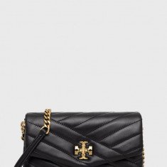 Tory Burch poseta de piele culoarea negru