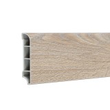 Plinta SPC Stejar Kent 240cm x 6cm x 12mm - Cant PVC Vinil, Rezistent Umiditate, Montaj Facil
