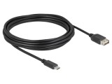 Cablu USB 2.0 USB A priză dublă, USB C mufă