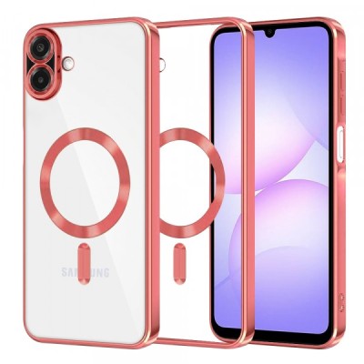 Husa MagSafe pentru Samsung Galaxy A07 4G A075, Techsuit, Luxury Crystal, Rosie foto
